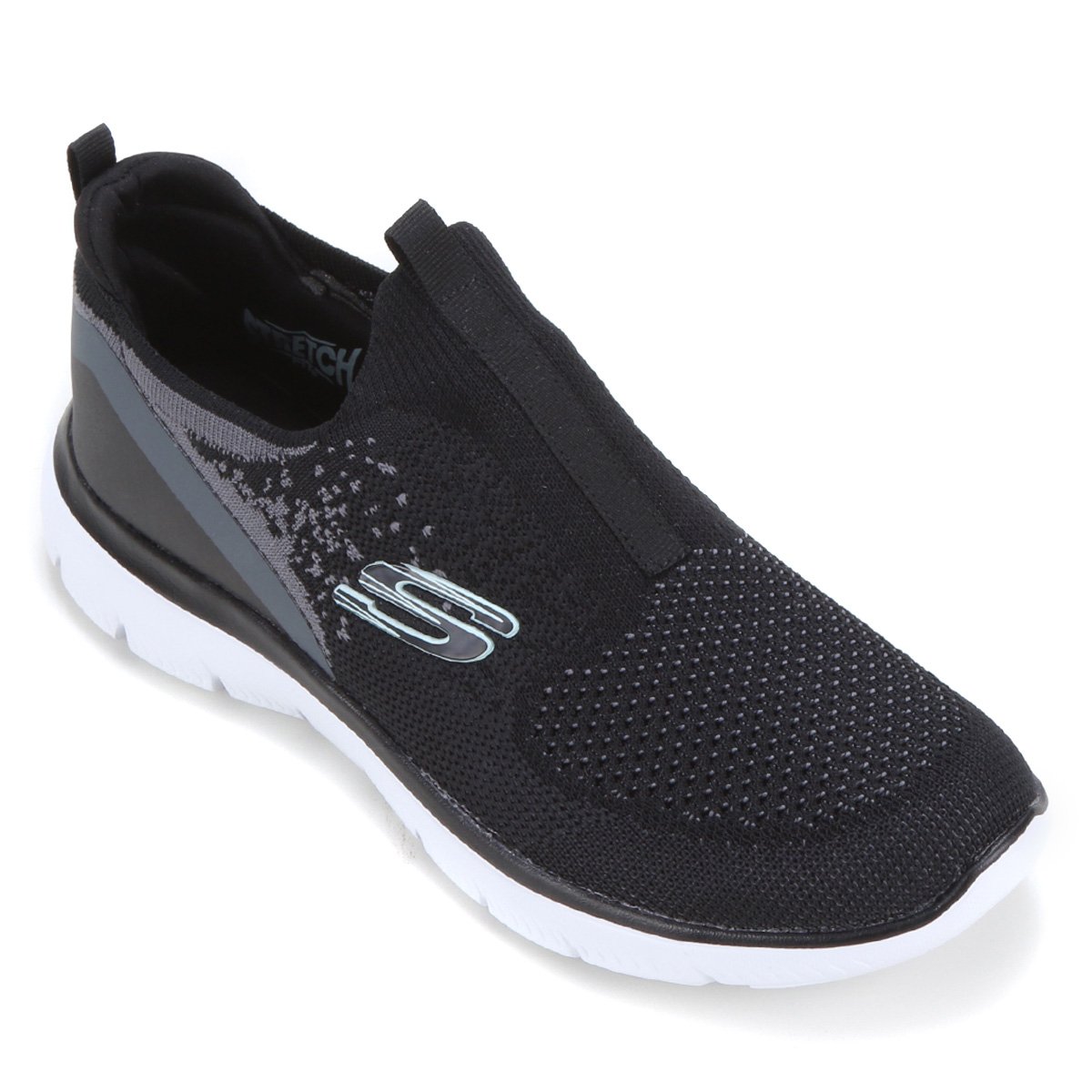 Tênis Skechers Summits Daily Flourish Feminino - Preto+Branco Menor preço em Tênis Skechers Summits Daily Flourish Feminino - Preto+Branco