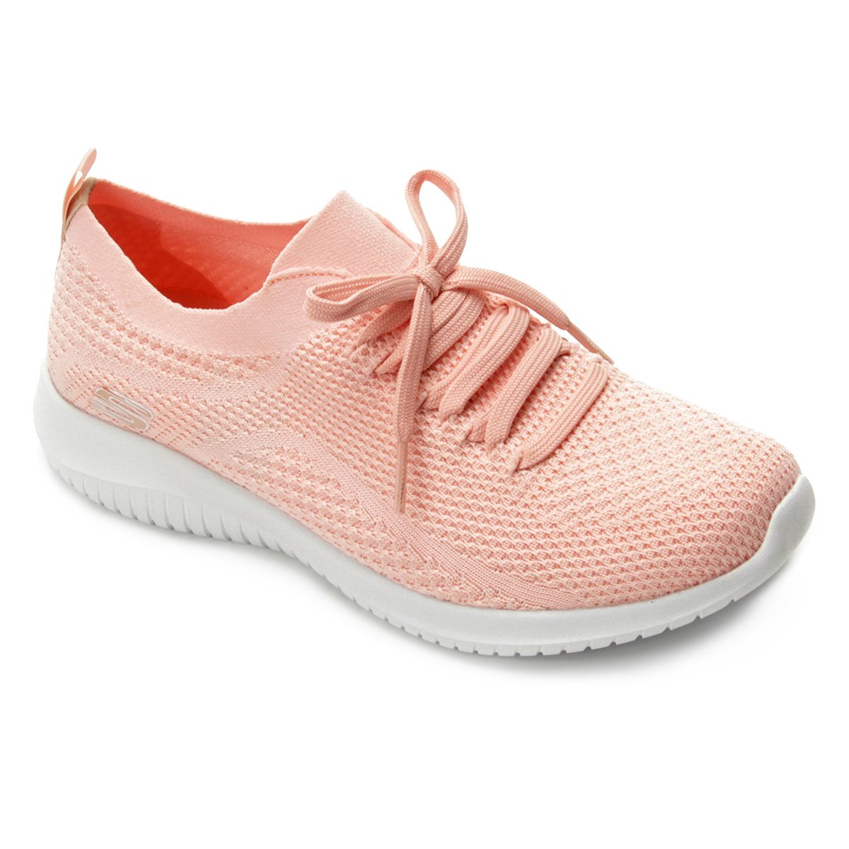 Tênis Skechers Ultra Flex-Statements Feminino - Rosa Claro Menor preço em Tênis Skechers Ultra Flex-Statements Feminino - Rosa Claro