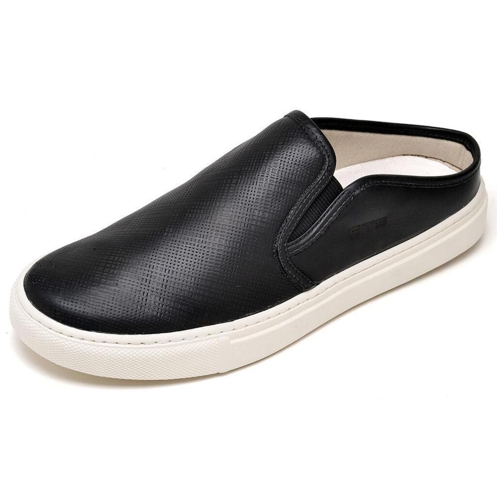 Tênis Slip On Aberto de Couro Francashoes NS Iate Masculino