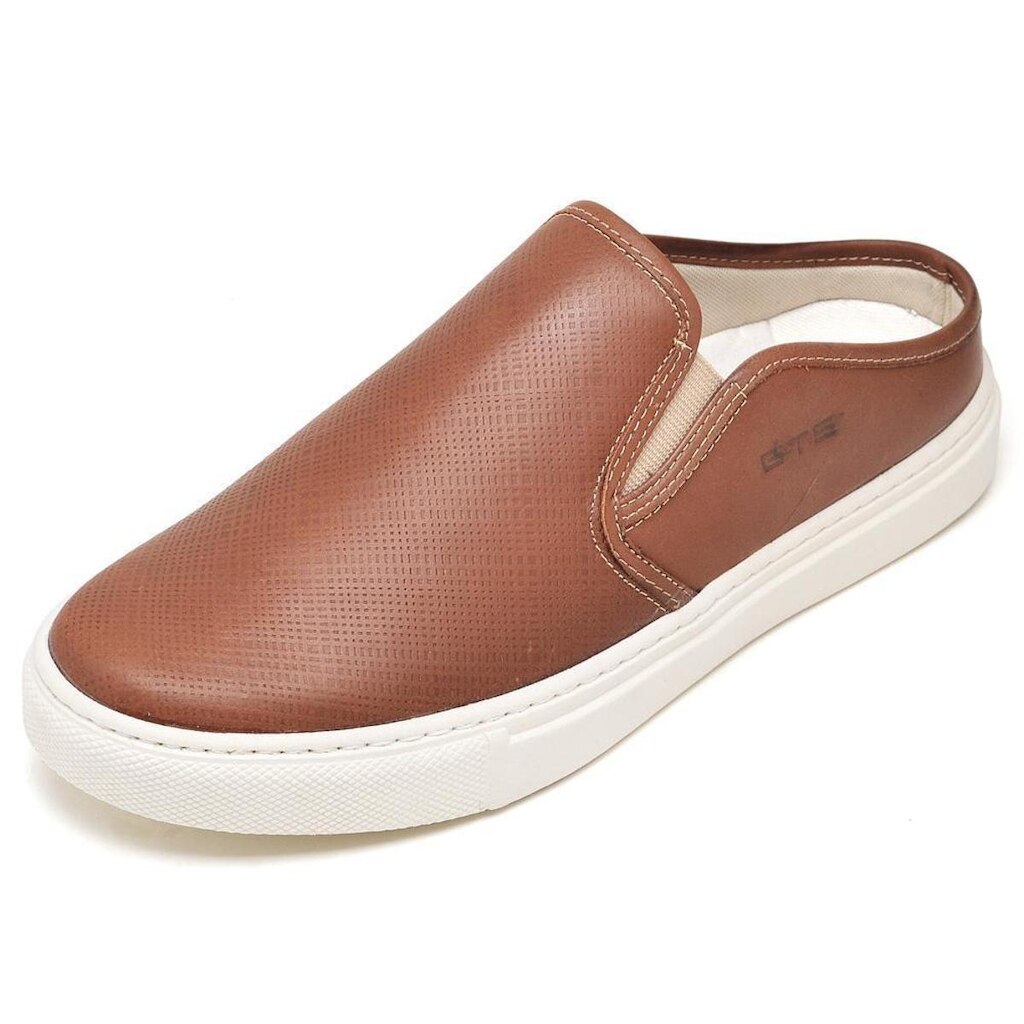 Tênis Slip On Aberto de Couro Francashoes NS Iate Masculino