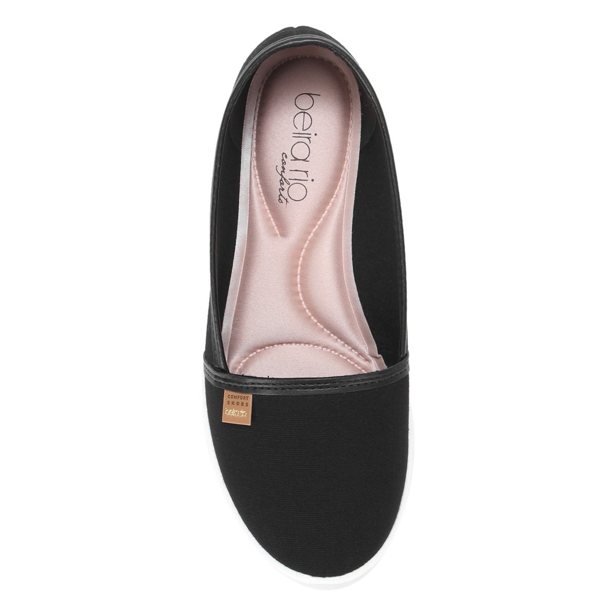 Tênis Slip On Beira Rio Liso Feminino - Preto | Zattini