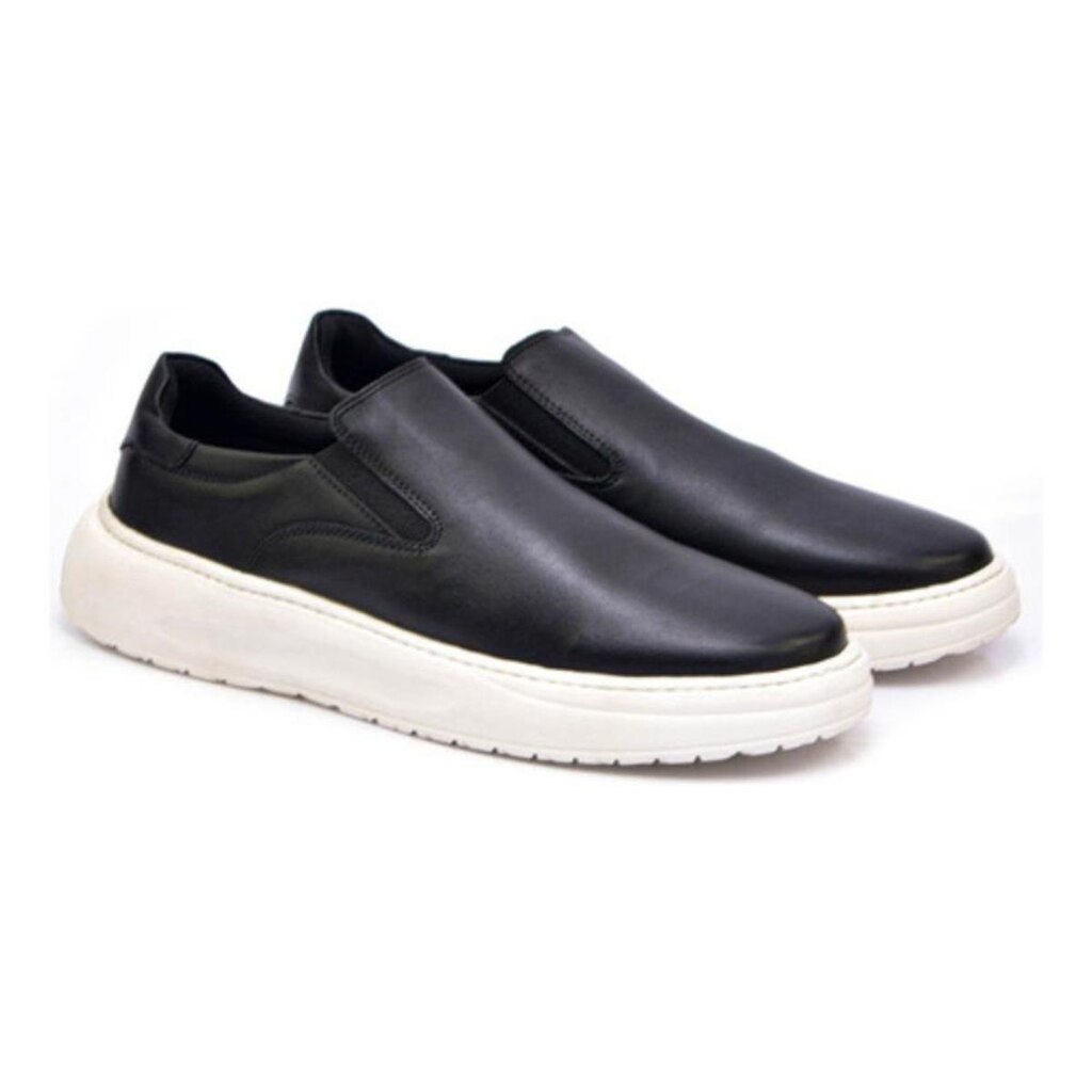 Tenis Slip On Bolt Couro Legítimo Macio E Confortável