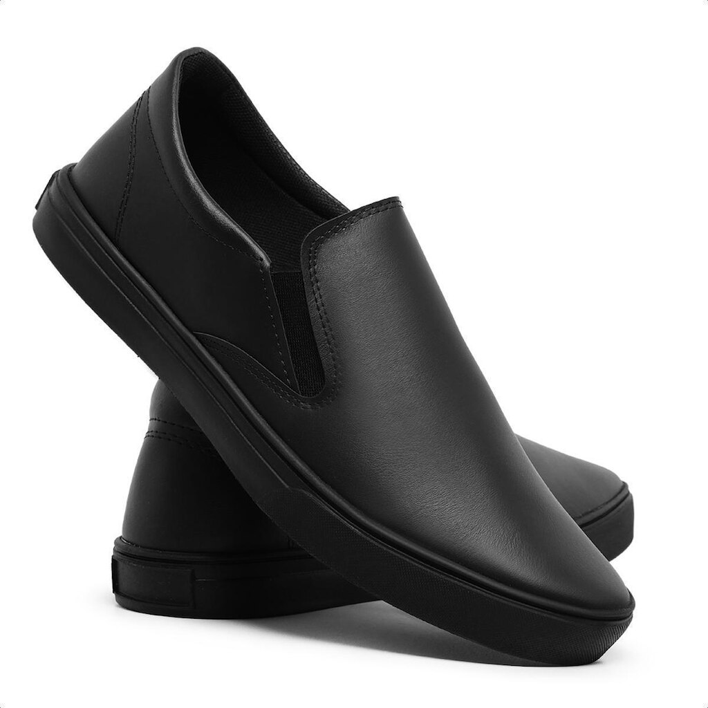 Tênis Slip On Casual Iate Sapatênis Sem Cadarço Calce Fácil Elástico Leve Macio Confortável