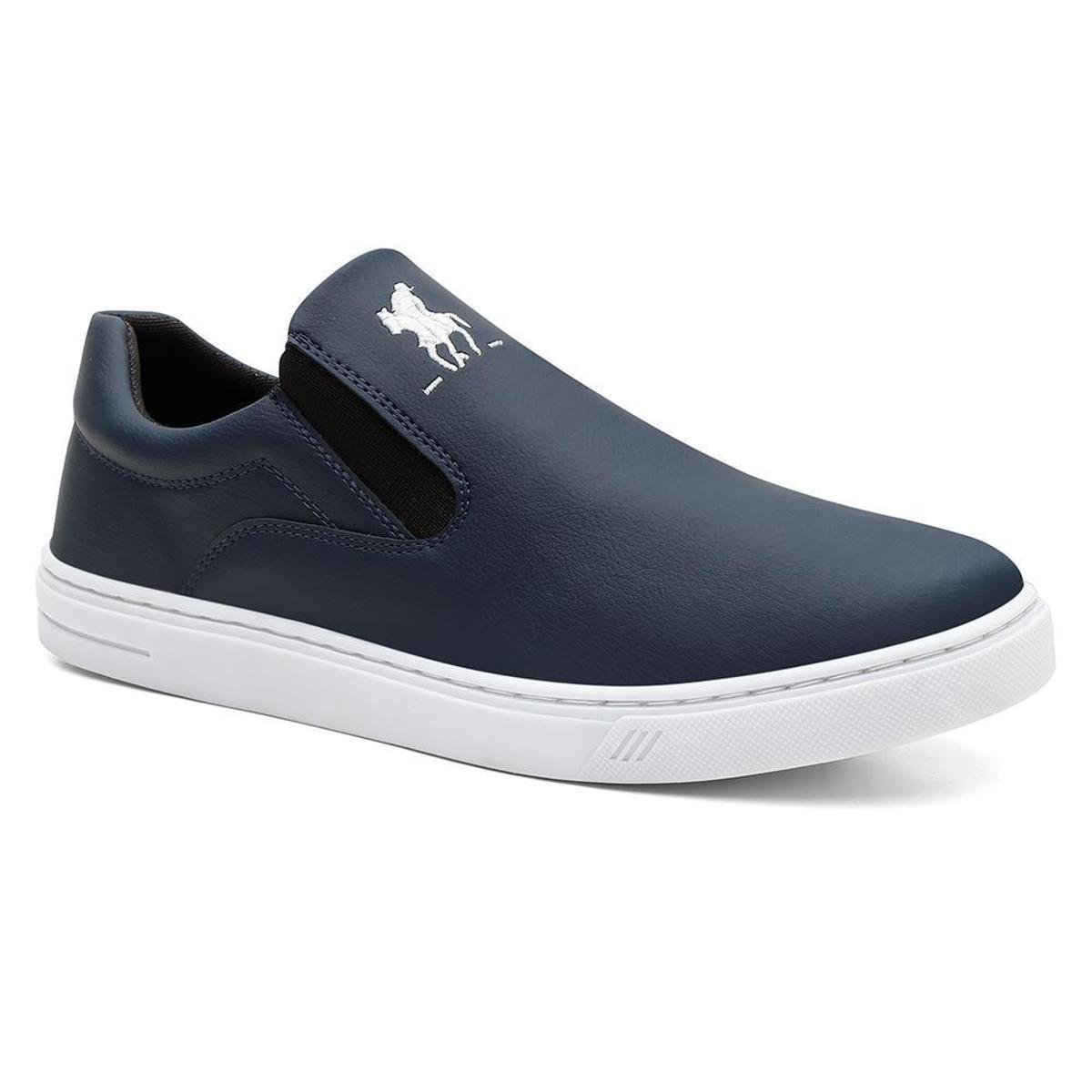 Tênis Slip On Casual Infantil Masculino Forms - Azul Menor preço em Tênis Slip On Casual Infantil Masculino Forms - Azul