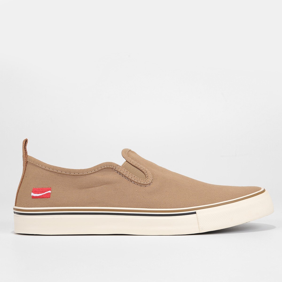 Menor preço em Tênis Slip On Coca-Cola Iate Summer Vip Masculino - Caramelo