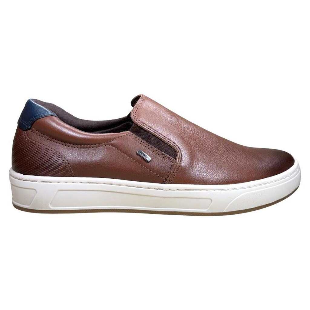 Tênis Slip On Ferricelli Hornet Couro Masculino