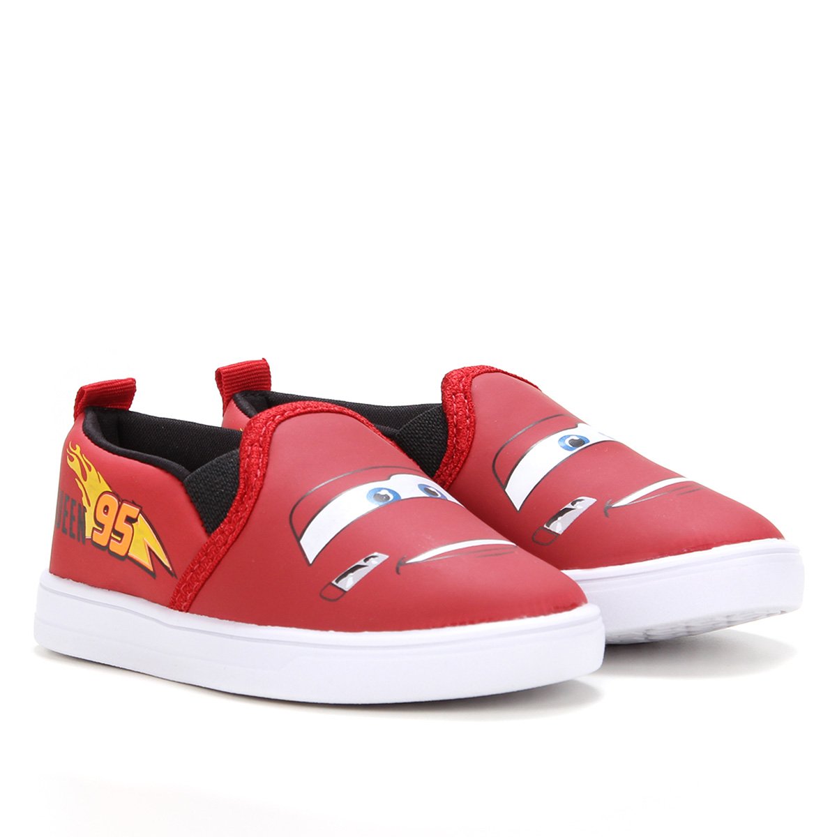 Tênis Slip On Infantil Disney Carros Masculino - Vermelho Menor preço em Tênis Slip On Infantil Disney Carros Masculino - Vermelho