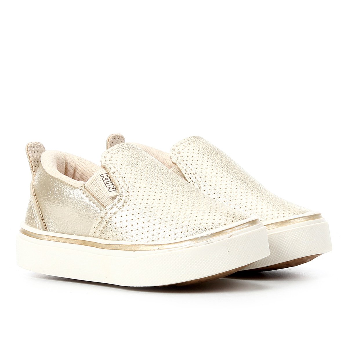 Tênis Slip On Infantil Klin Mini Style - Ouro | Zattini