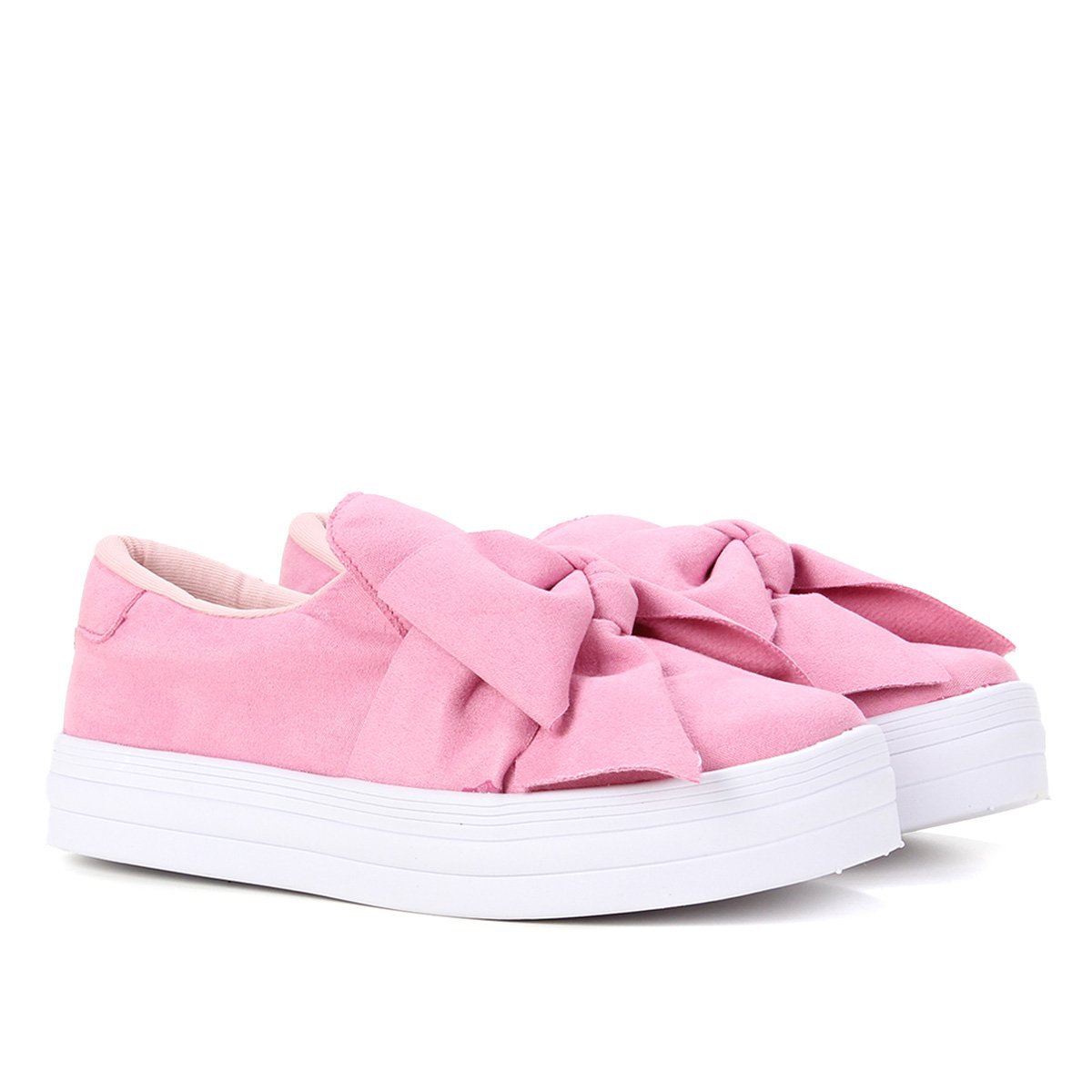Tênis Slip On Infantil Menina Fashion Laço Feminino - Pink Menor preço em Tênis Slip On Infantil Menina Fashion Laço Feminino - Pink