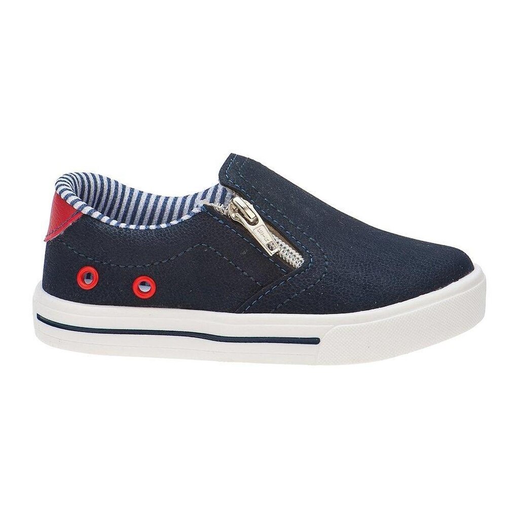 Tênis Slip on Infantil Menino Iate Zíper - Marinho