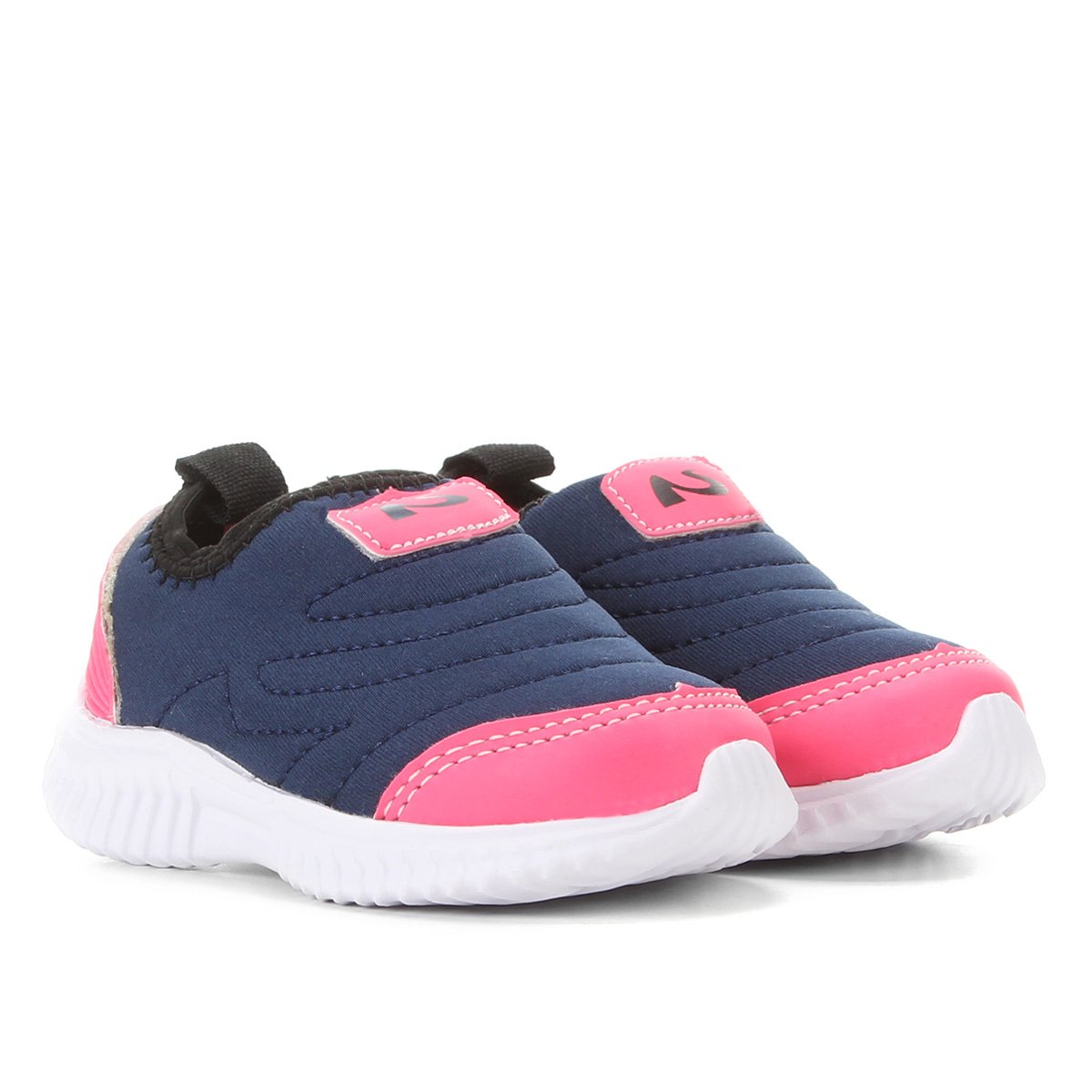 Tênis Slip On Infantil No Stress Feminino - Marinho+Pink é ruim? Tênis Slip On Infantil No Stress Feminino - Marinho+Pink é boa?