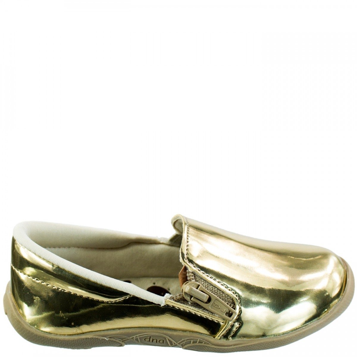 slip on infantil dourado