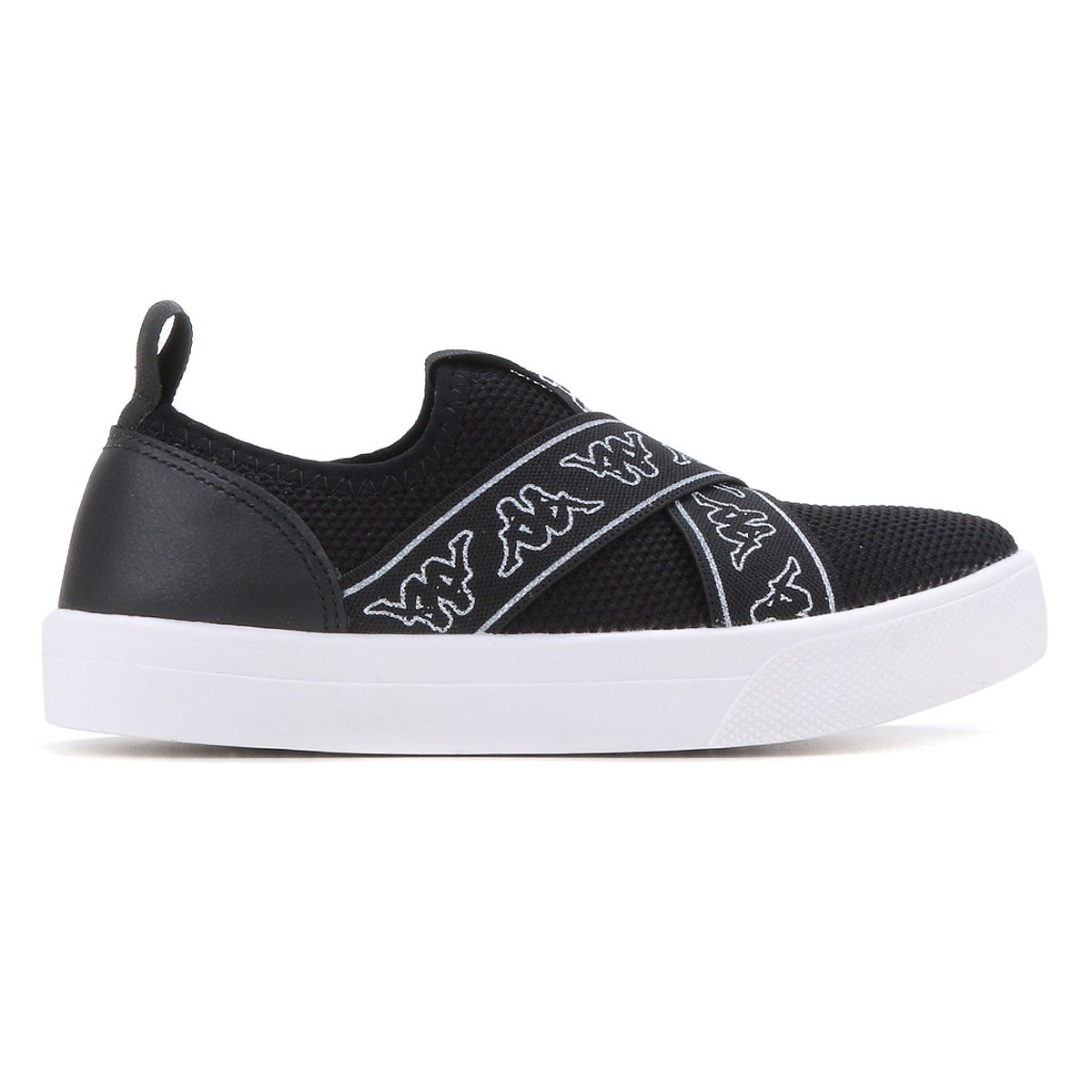Tênis Slip On Juvenil Kappa Blumenal - Preto Menor preço em Tênis Slip On Juvenil Kappa Blumenal - Preto