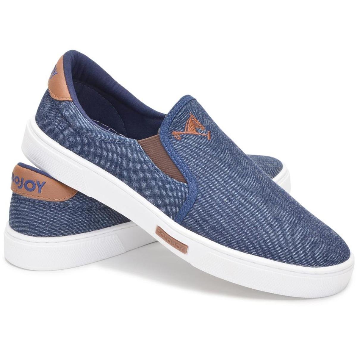 Tênis Slip On Masculino Polo Joy Lona Confortável - Azul é ruim? Tênis Slip On Masculino Polo Joy Lona Confortável - Azul é boa?