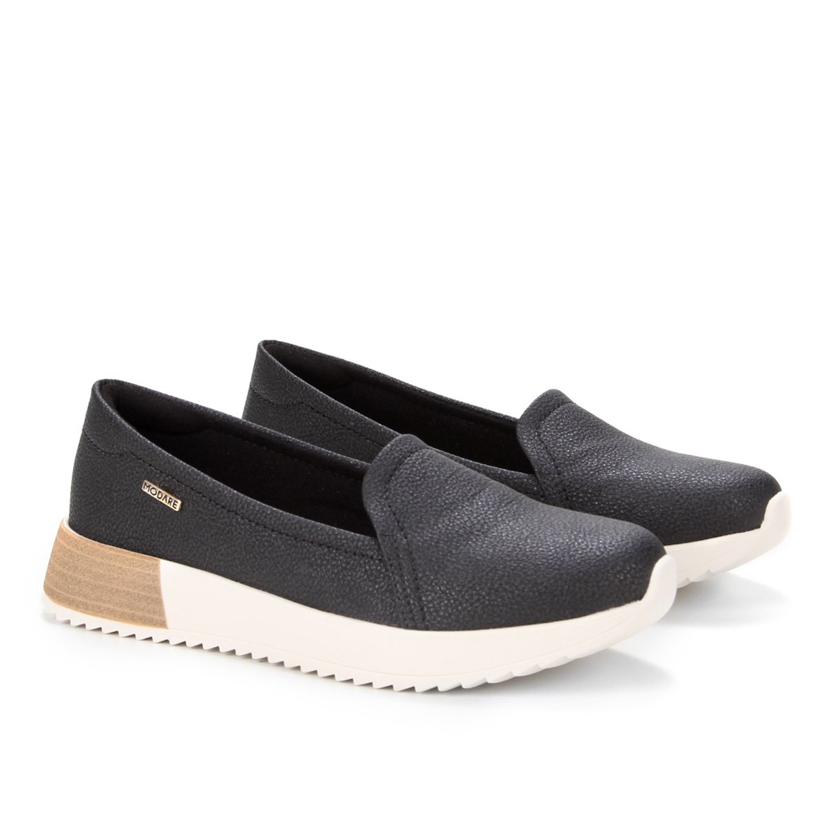 Tênis Slip On Modare Tratorado Feminino - Preto Menor preço em Tênis Slip On Modare Tratorado Feminino - Preto