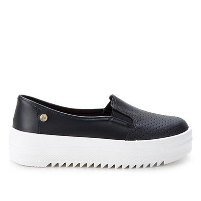 Tênis Slip On Moleca Tratorado Feminino - Preto | Zattini