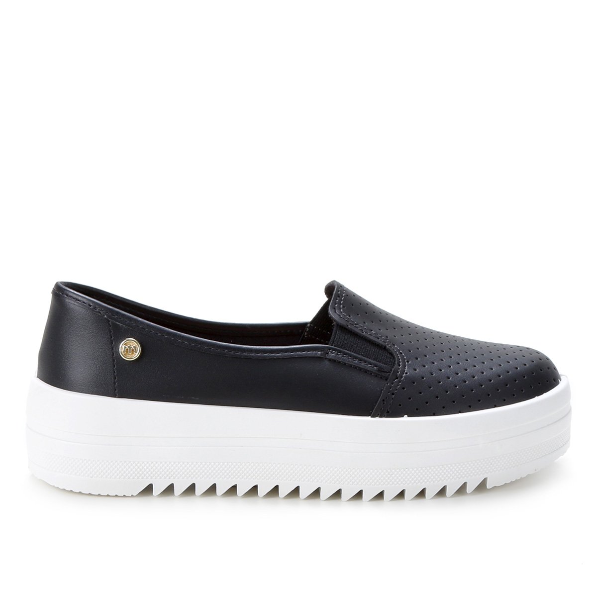 Tênis Slip On Moleca Tratorado Feminino - Preto Menor preço em Tênis Slip On Moleca Tratorado Feminino - Preto