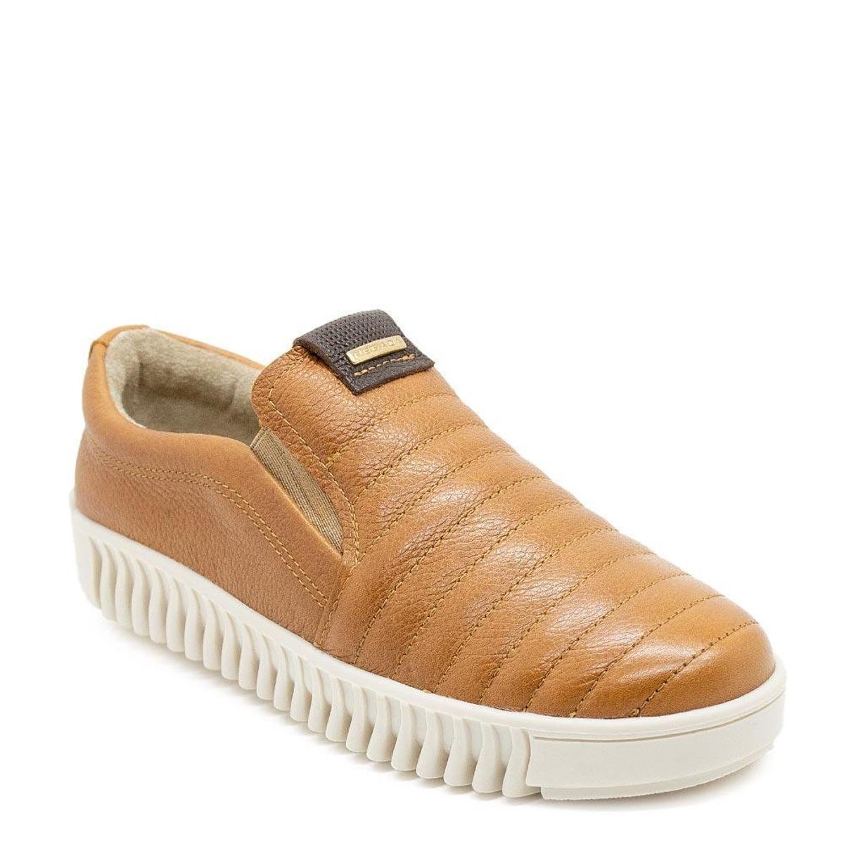 Tênis Slip On Pegada 210503 Camel Menor preço em Tênis Slip On Pegada 210503 Camel