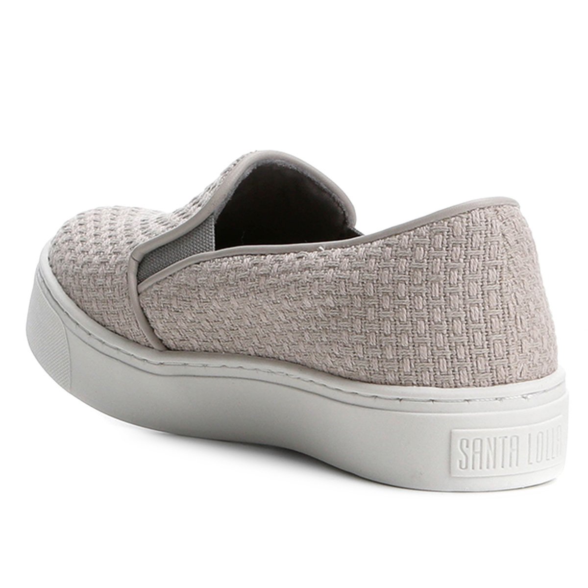 Tênis Slip On Santa Lolla Texturizado Feminino - Cinza | Zattini