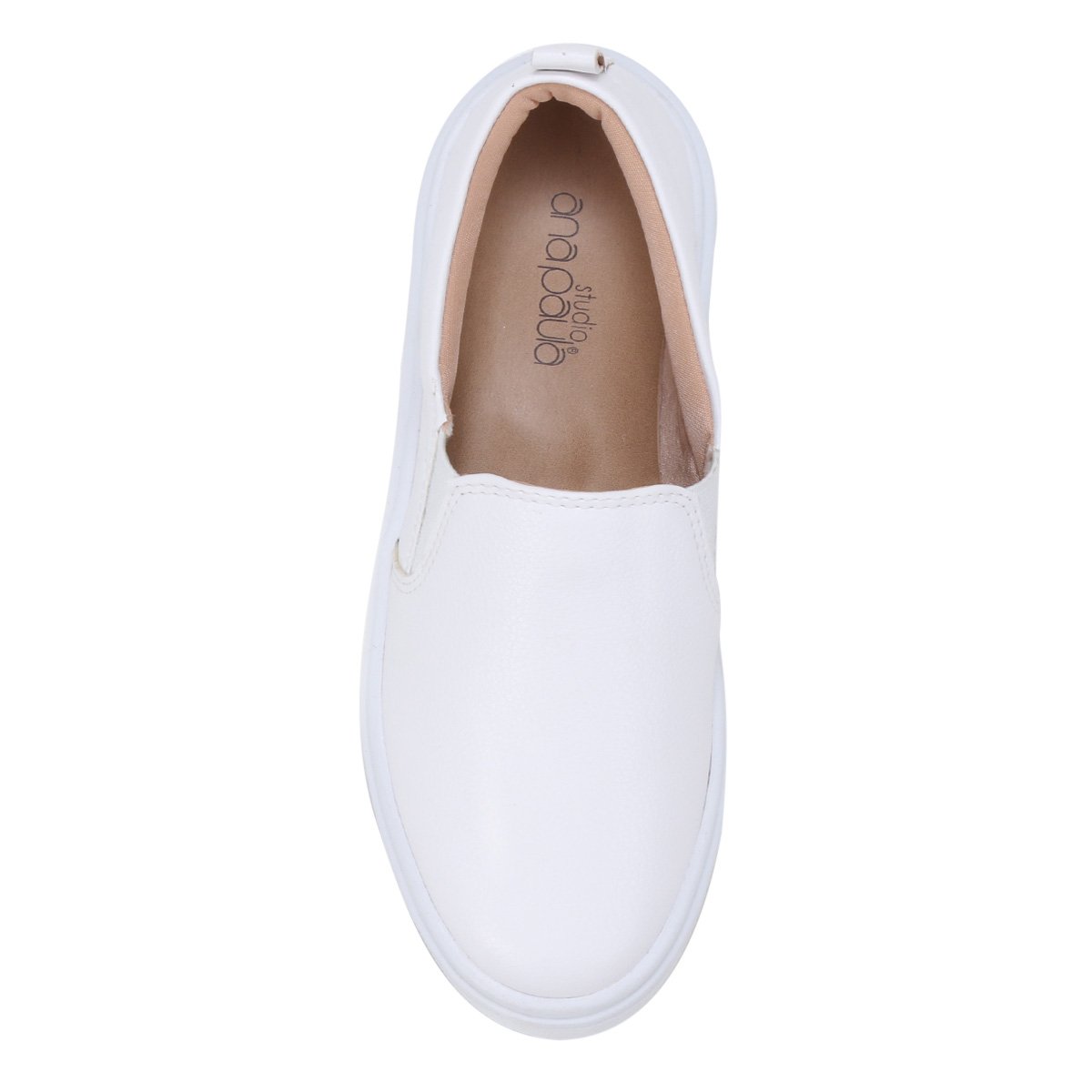 Tênis Slip On Studio Ana Paula Liso Feminino - Branco | Zattini