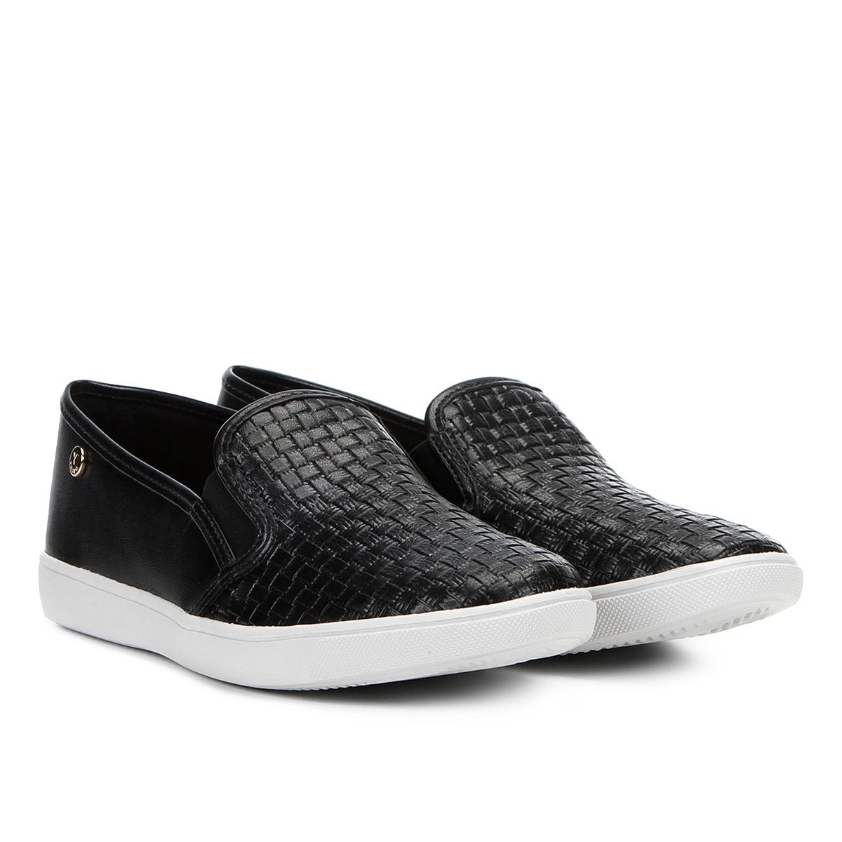 Tênis Slip On Via Uno Texturizado Feminino - Preto | Zattini