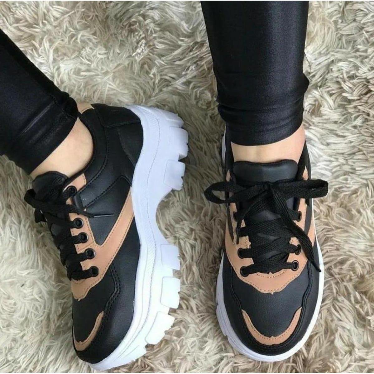 Tênis Sneaker Chunky Feminino Plataforma Macio Feet Menor preço em Tênis Sneaker Chunky Feminino Plataforma Macio Feet