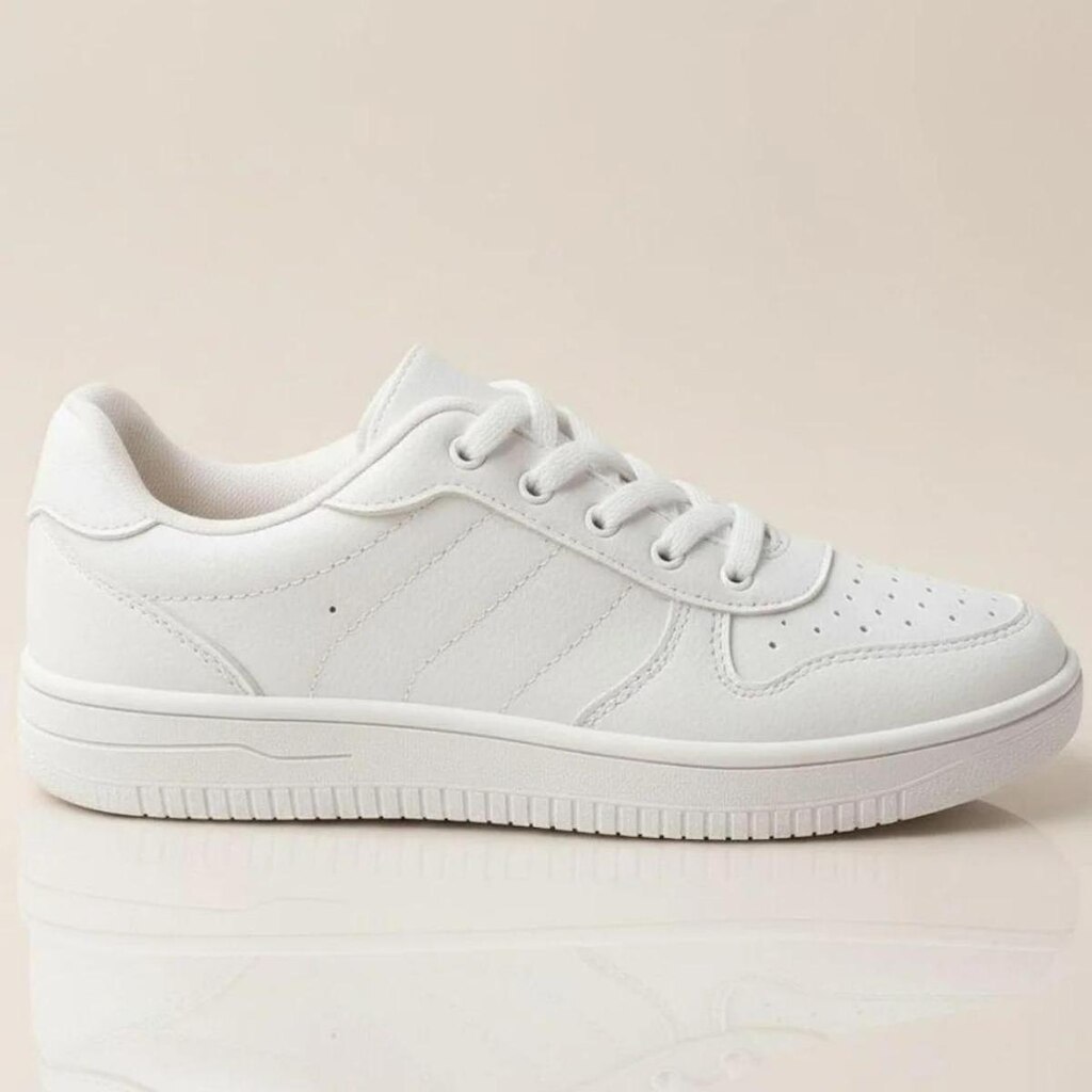 Tênis Sneaker Feminino Branco Casual Chunky Retrô Branco
