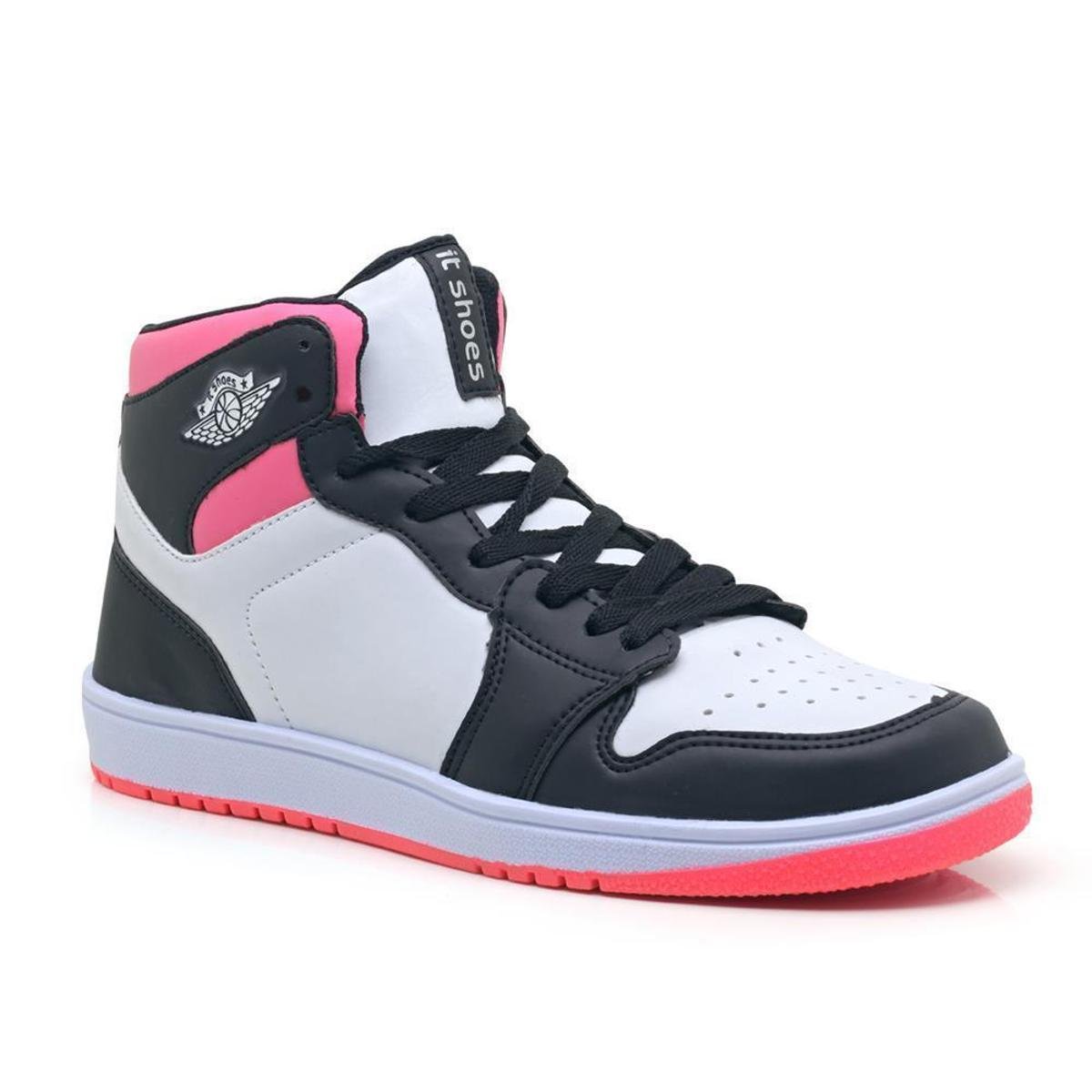 Tênis Sneaker Feminino Cano Alto Leve Macio Treino Academia Menor preço em Tênis Sneaker Feminino Cano Alto Leve Macio Treino Academia