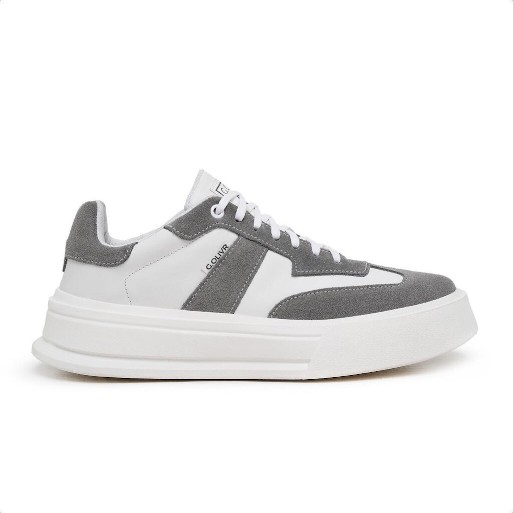Tênis Sneaker Masculino em Couro Premium Solado Alto