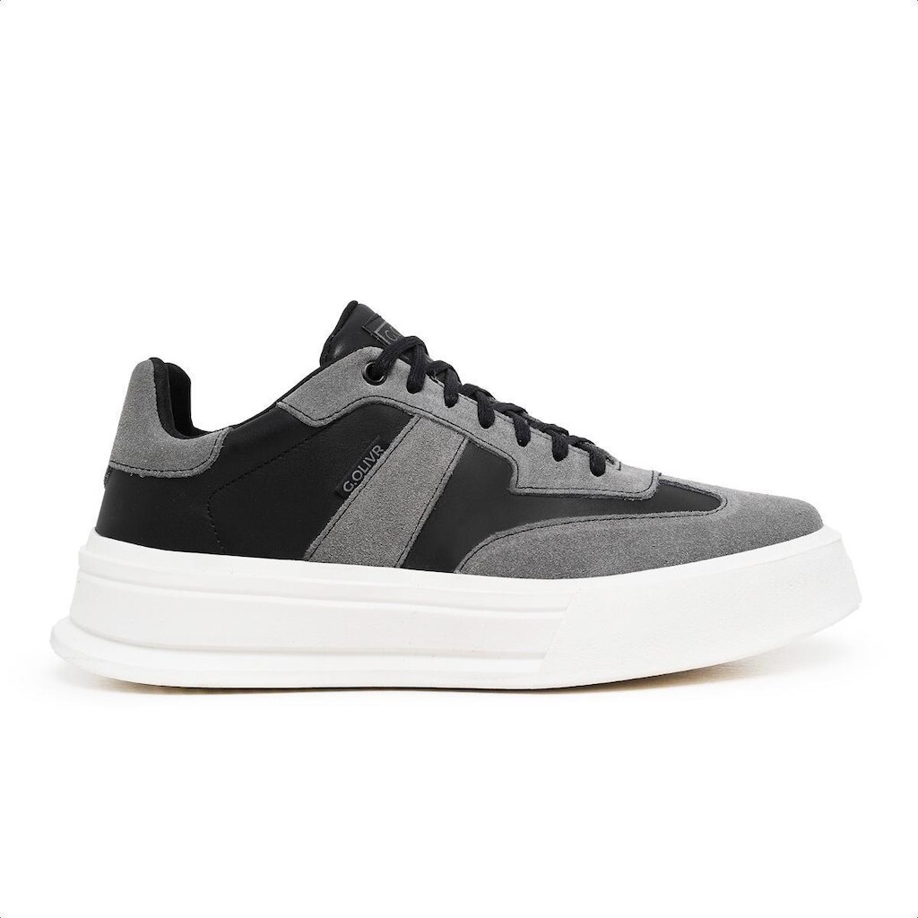 Tênis Sneaker Masculino em Couro Premium Solado Alto