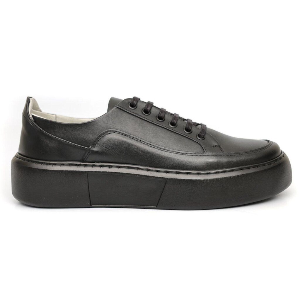 Tênis Sneaker Masculino Sola Alta Couro Legítimo