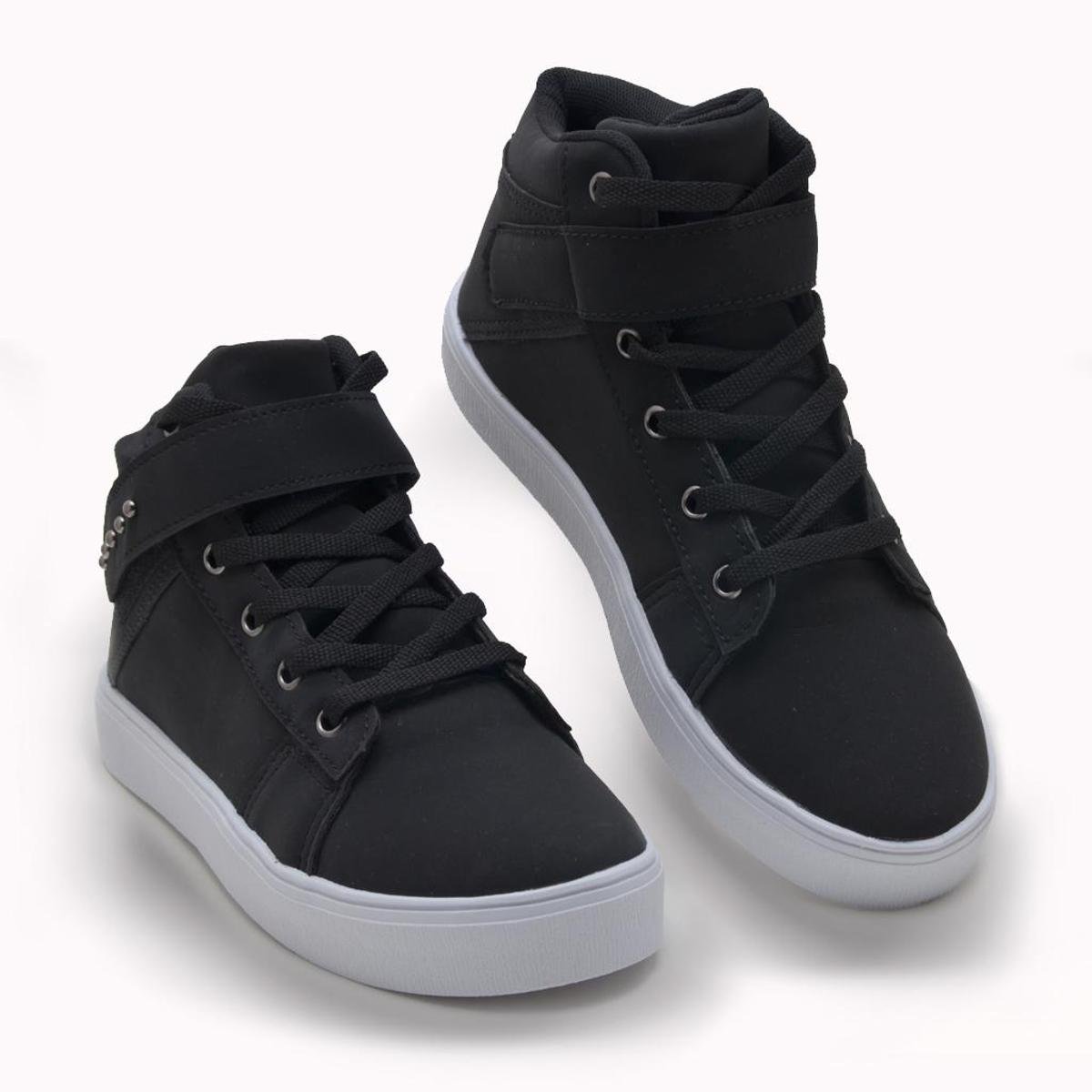 Tênis Sneaker Sbelta Cano Alto Conforto Dia a Dia Feminino - Preto Menor preço em Tênis Sneaker Sbelta Cano Alto Conforto Dia a Dia Feminino - Preto