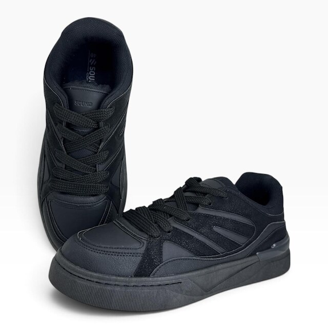 TENIS SOUND MASCULINO STREETWEAR CASUAL SA568 PRETO