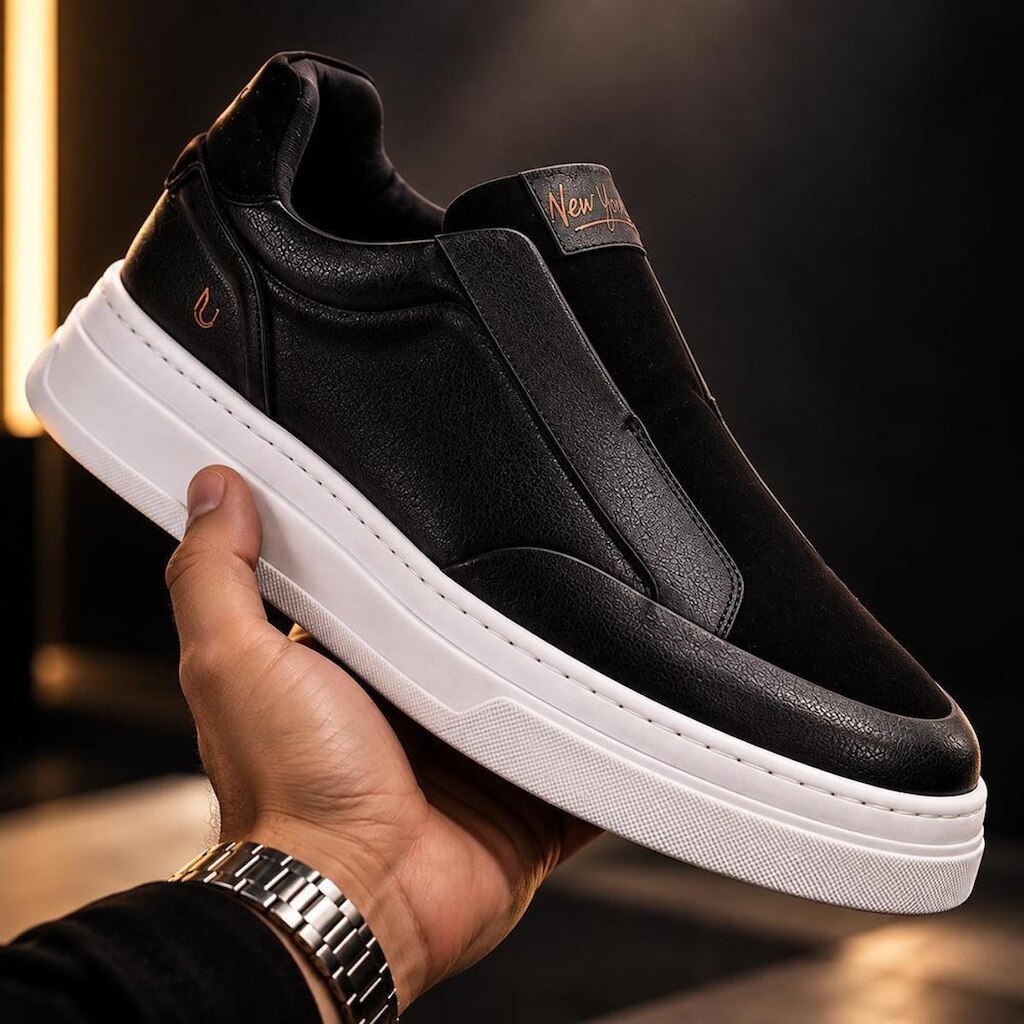 Tênis Sportstyle Casual Slip On Calça Fácil Streetwear Street Sola Alta Grande Robusto Confortável