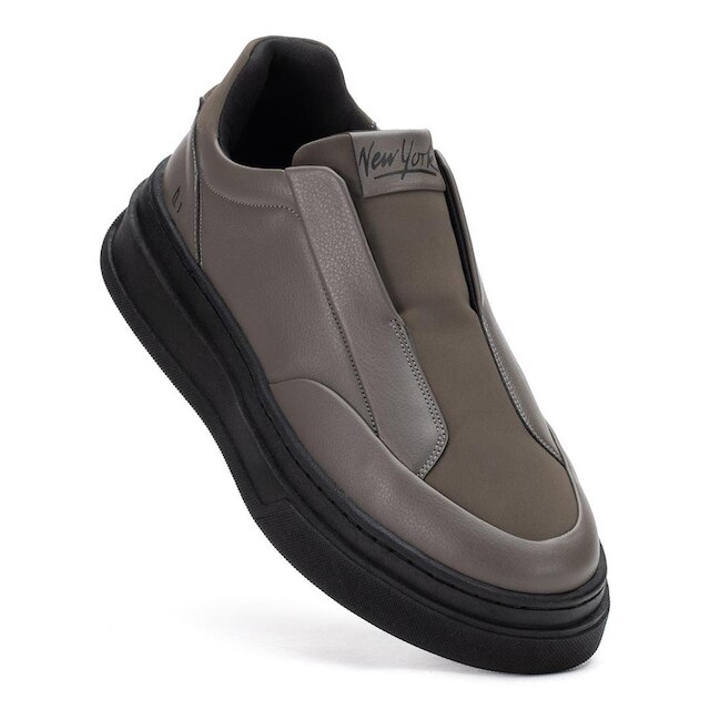 Tênis Sportstyle Casual Slip On Calça Fácil Streetwear Street Sola Alta Grande Robusto Confortável