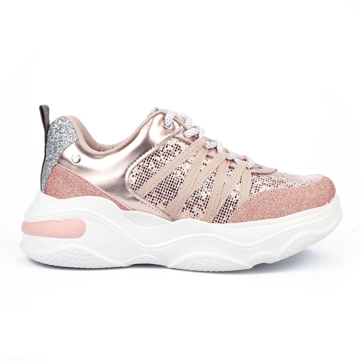 Tênis Tanara Dad Sneaker Glitter Feminino - Rosa Claro é ruim? Tênis Tanara Dad Sneaker Glitter Feminino - Rosa Claro é boa?