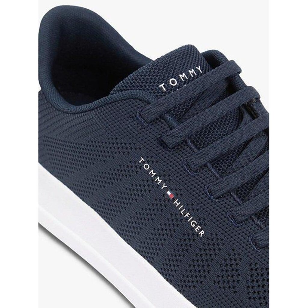 Tênis Tommy Hilfiger Logo Knit Court Masculino Azul Marinho