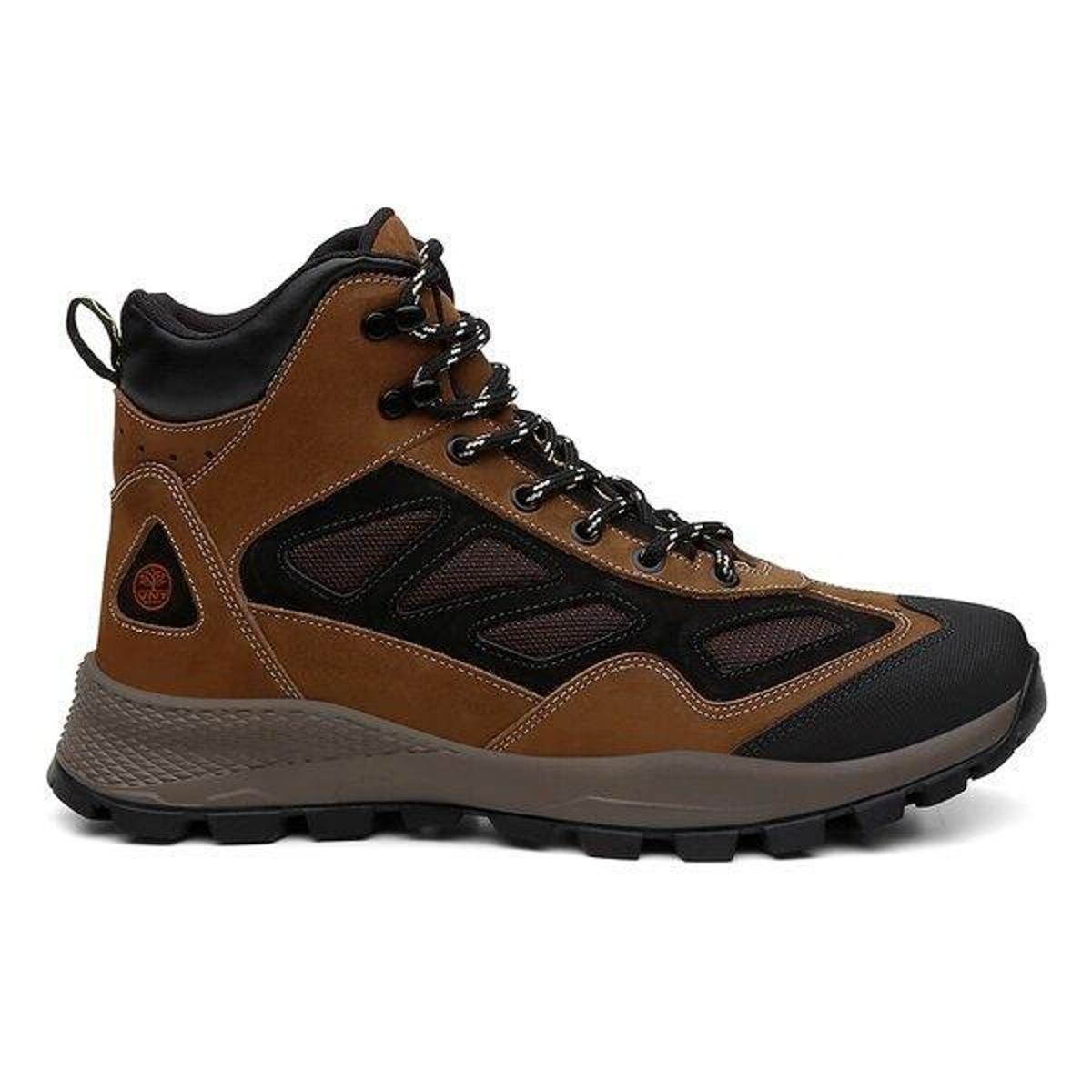 Tênis Trilha Cano Alto Bota Adventure Aventura Couro Legítimo Masculino