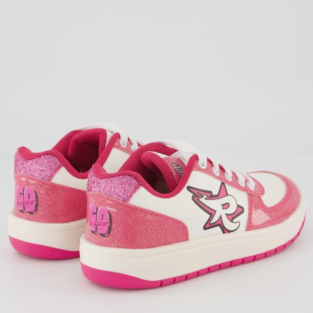 Tênis Turma dos Rosa Emily Vick Infantil Branco e Rosa