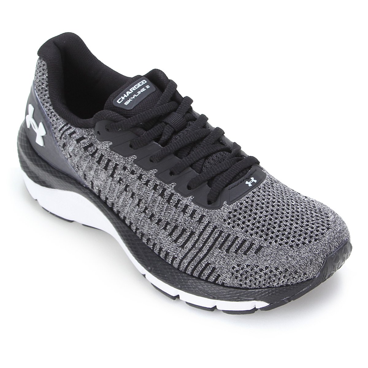 Tênis Under Armour Charged Skyline 2 Masculino - Cinza+Branco Menor preço em Tênis Under Armour Charged Skyline 2 Masculino - Cinza+Branco