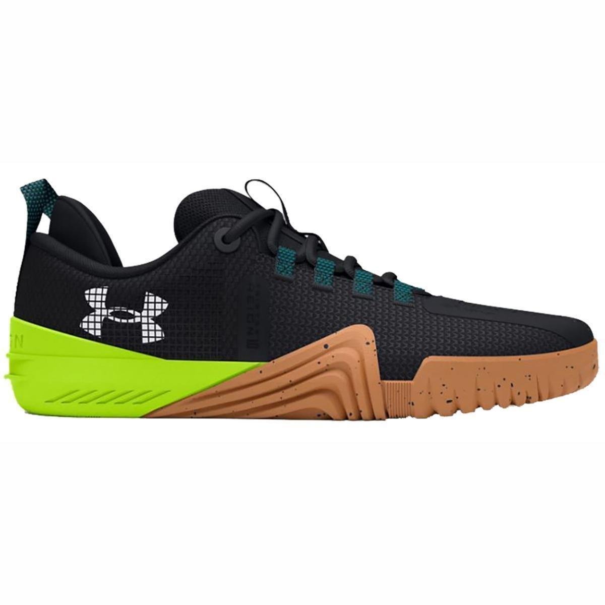 Tênis Under Armour Tribase Reign 6 Unissex Preto Verde Menor preço em Tênis Under Armour Tribase Reign 6 Unissex Preto Verde