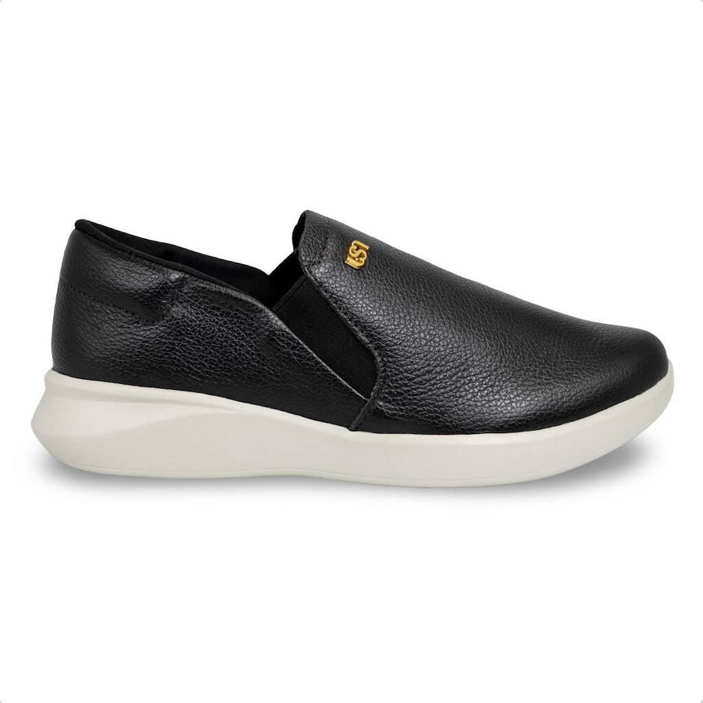 Tênis Usaflex Feminino Slip On em Couro Casual UD03007