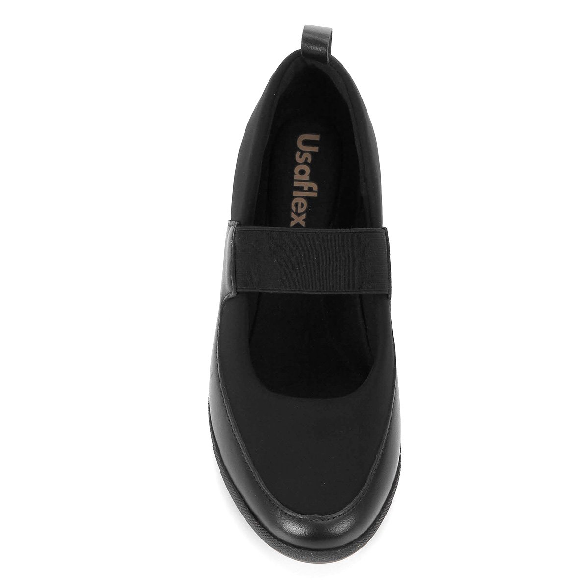 Tênis Usaflex Recorte Boneca Feminino - Preto | Zattini