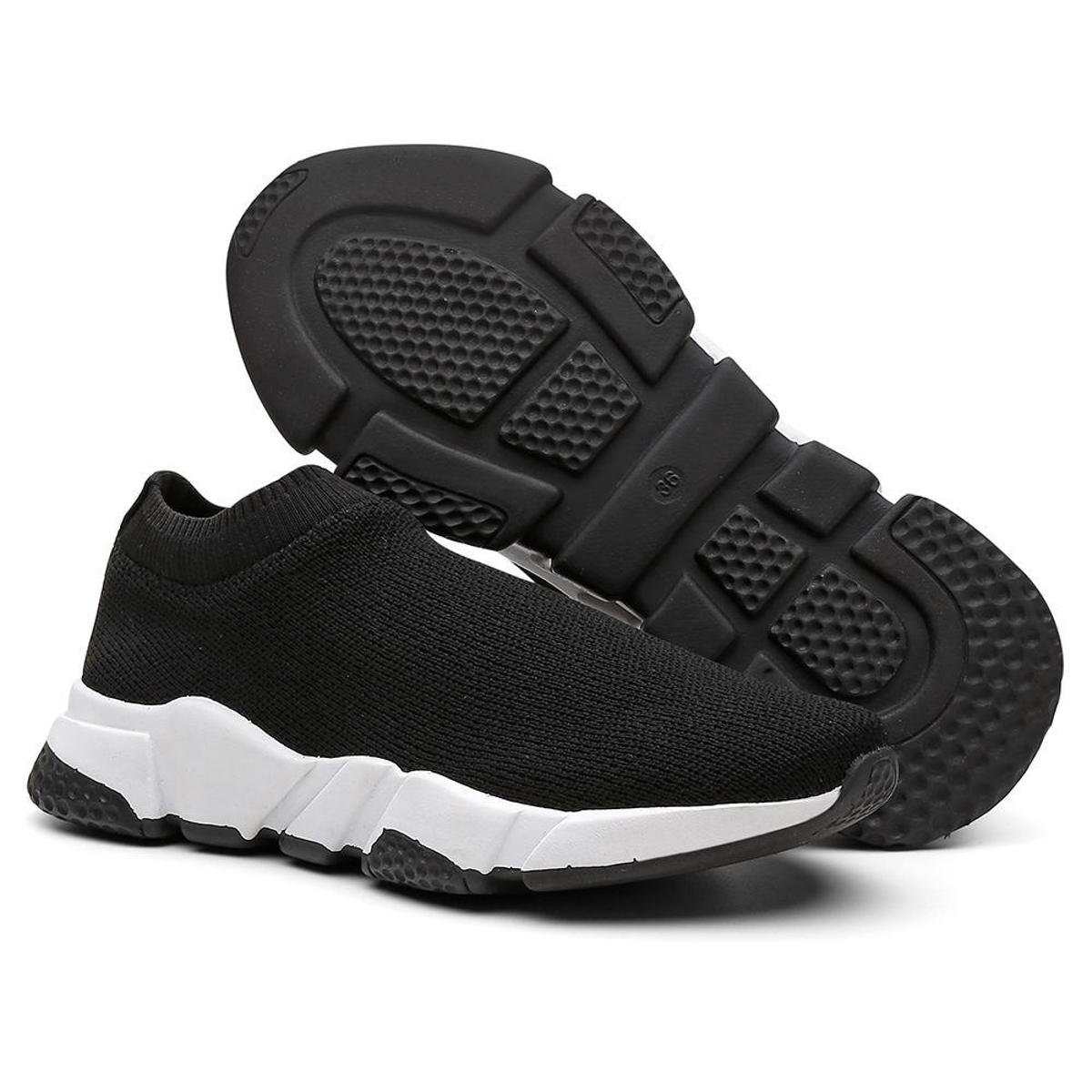Tênis Valentina K Lisa Elástico Conforto Feminino - Preto é ruim? Tênis Valentina K Lisa Elástico Conforto Feminino - Preto é boa?