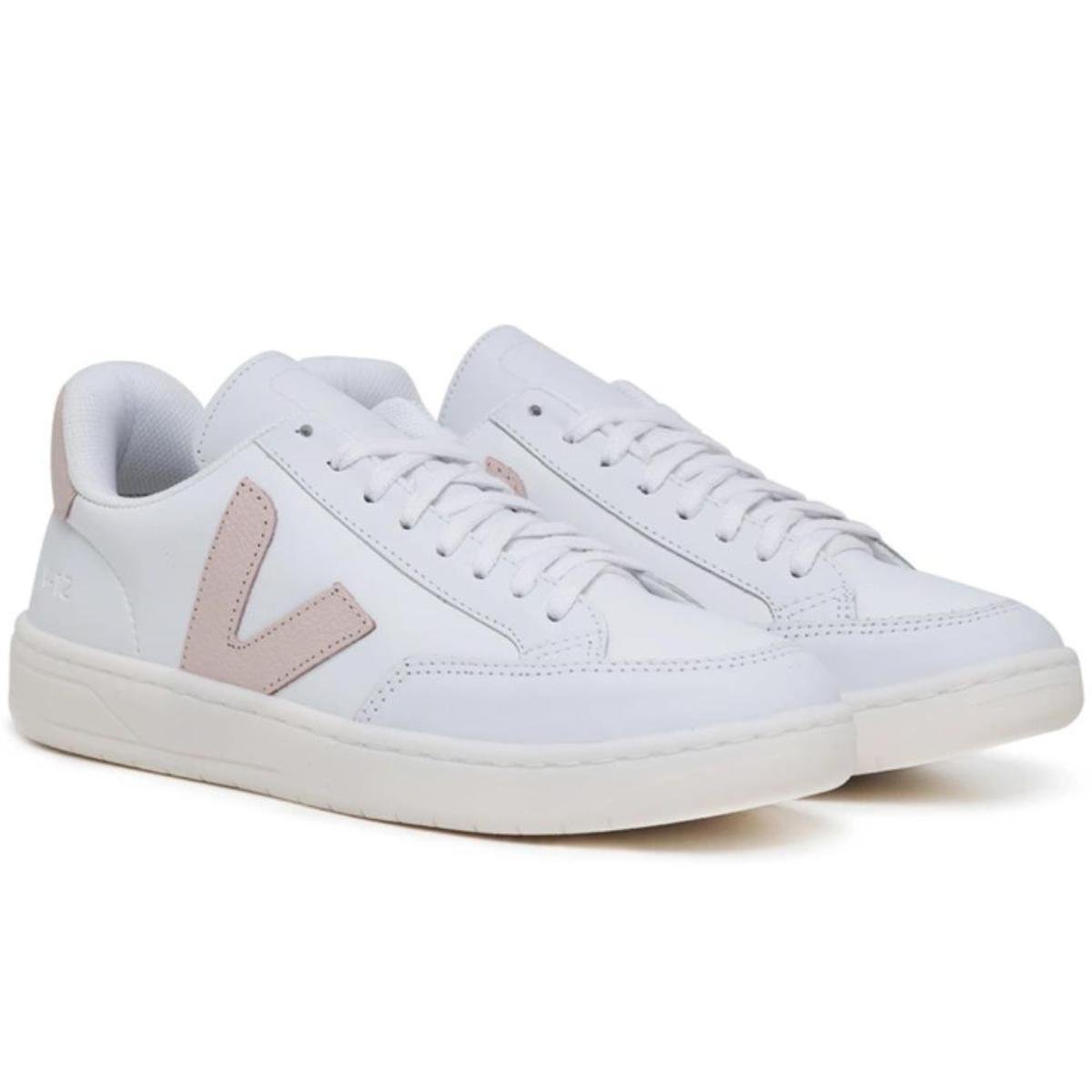 TÊNIS VERT CASUAL FEMININO EM COURO SAPATO BRANCO ROSA Zattini