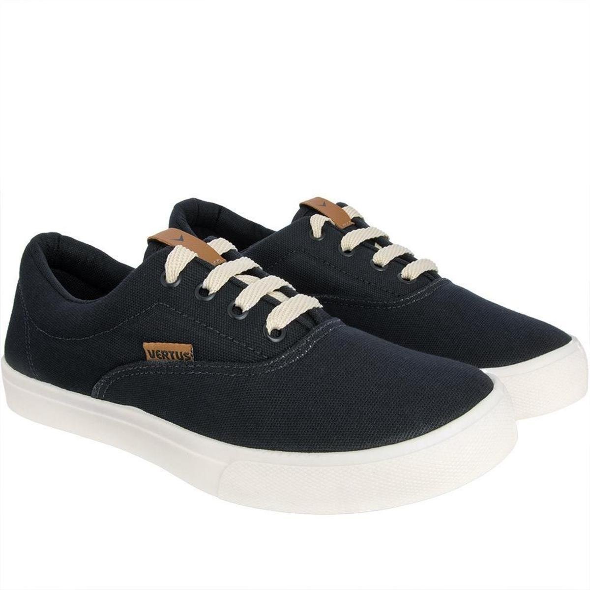 Tênis Vertus Casual Masculino Pespontos Lona Preto - 40 Menor preço em Tênis Vertus Casual Masculino Pespontos Lona Preto - 40
