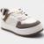 Tênis Via Marte Casual Detalhes Cravejados Feminino - Branco+Cinza