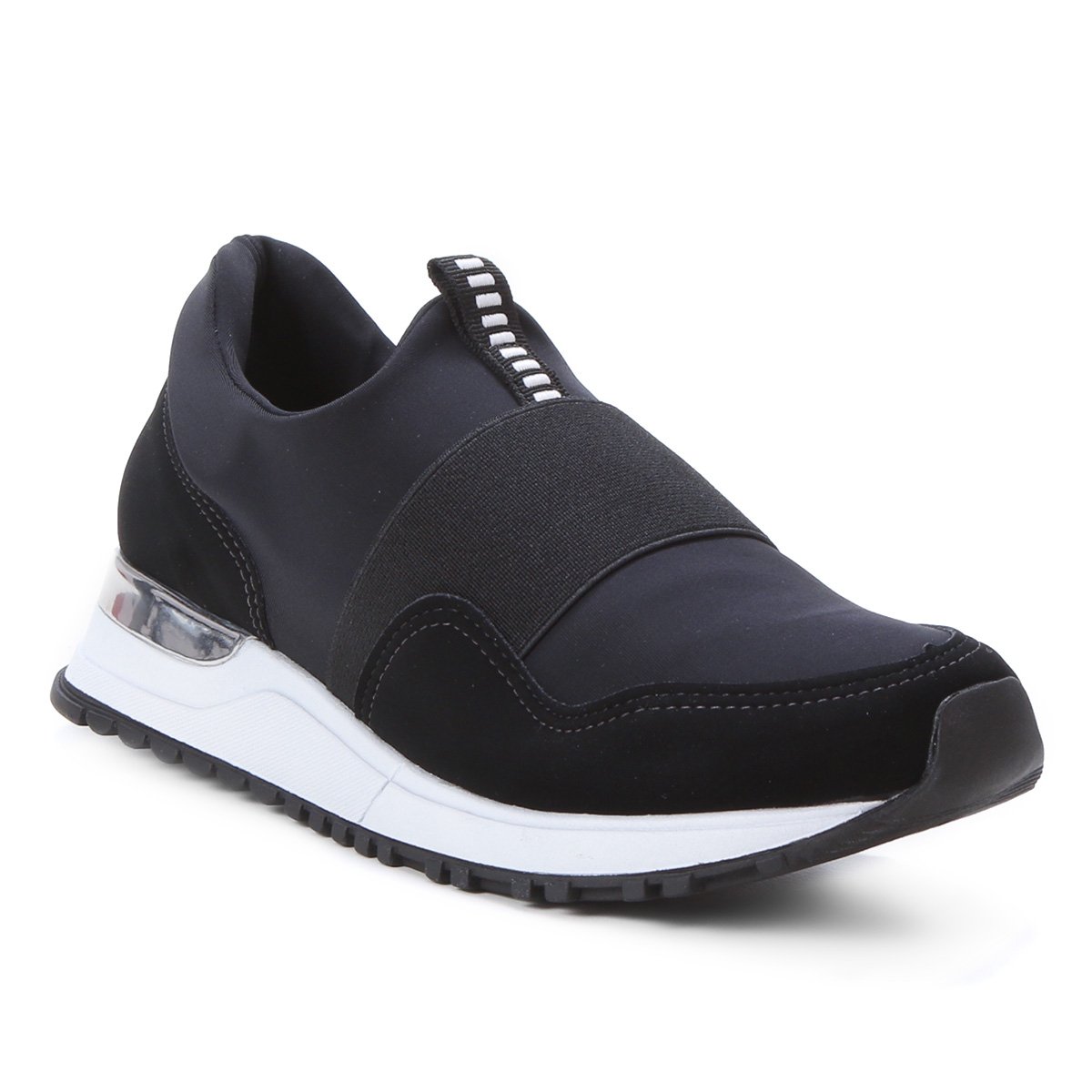 Tênis Via Marte Elástico Feminino - Preto | Zattini
