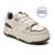 Tênis Via Marte Feminino 225-007 Design Casual e Elegante - Bege