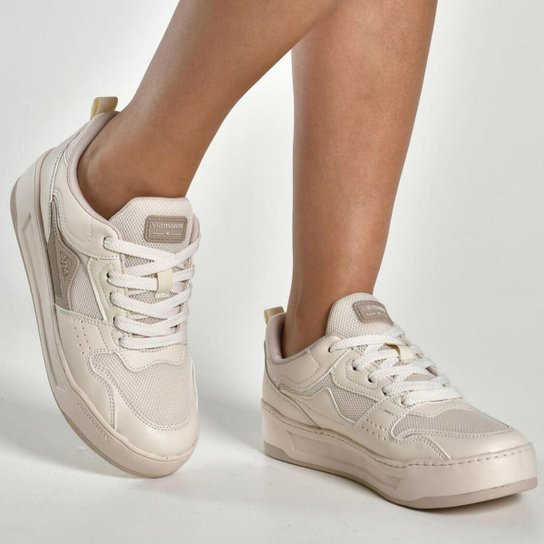 Tenis Via Marte Feminino Chunky Flatform Plataforma 307-001 Marfim